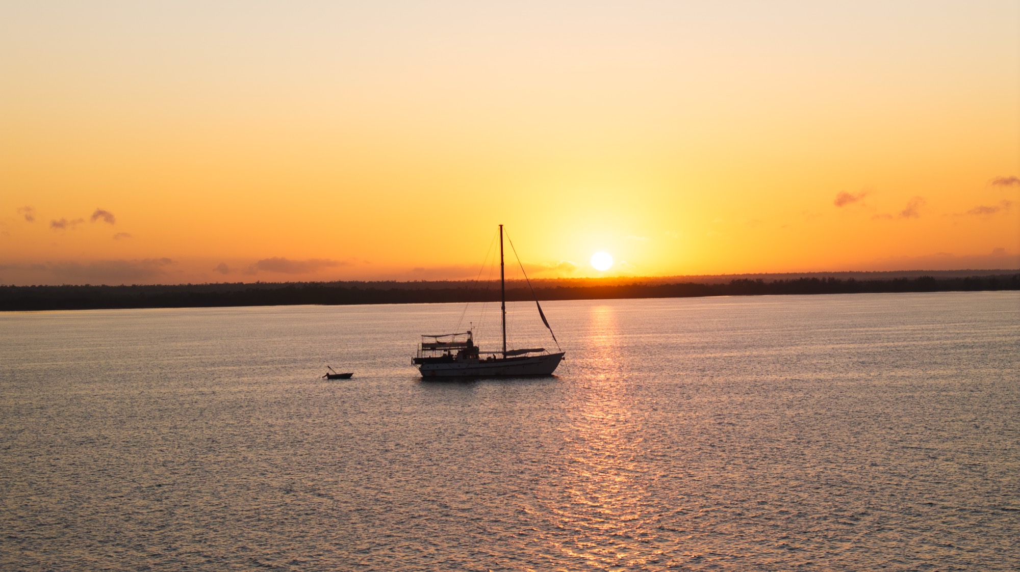Four-course dinner served aboard the MV Cape Adieu at sunset